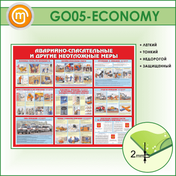 Стенд «Аварийно-спасательные и другие неотложные меры» (GO-05-ECONOMY)